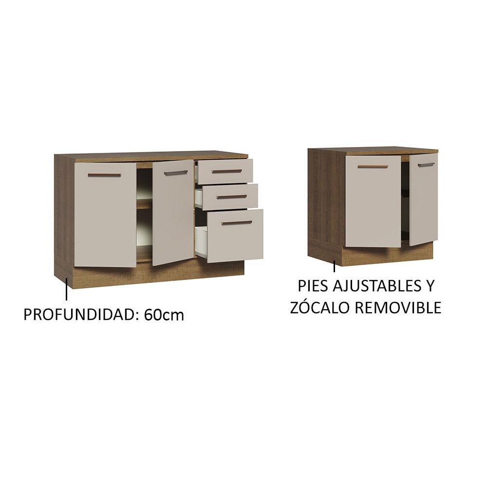 Foto 5 pulgar | Kit Gabinete Bajo Almacenamiento Garaje Madesa 200cm