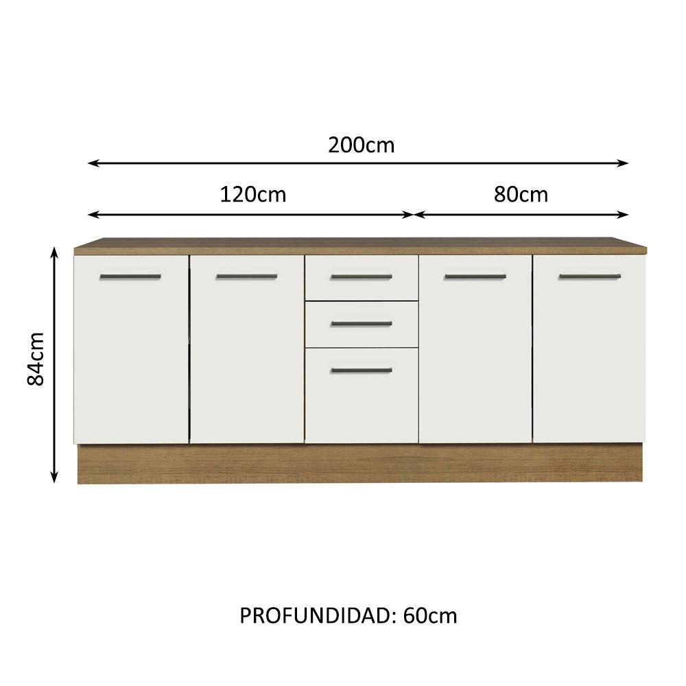 Foto 4 pulgar | Kit Gabinete Bajo Almacenamiento Garaje Madesa 200cm