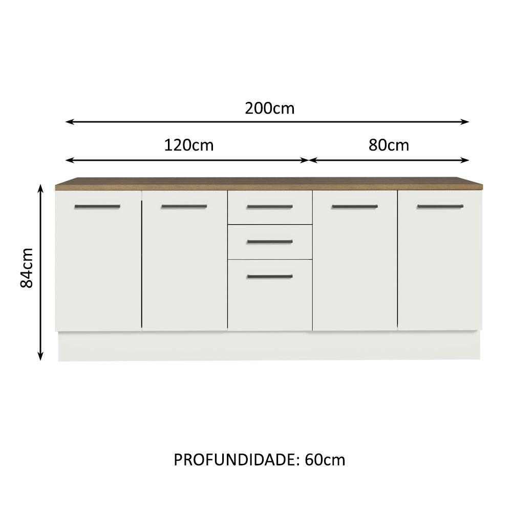 Foto 4 pulgar | Kit Gabinete Bajo Almacenamiento Garaje Madesa 200cm