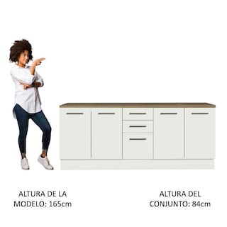 Foto 5 | Kit Gabinete Bajo Almacenamiento Garaje Madesa 200cm