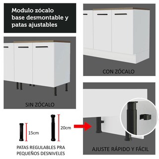Foto 8 | Kit Gabinete Bajo Almacenamiento Garaje Madesa 200cm