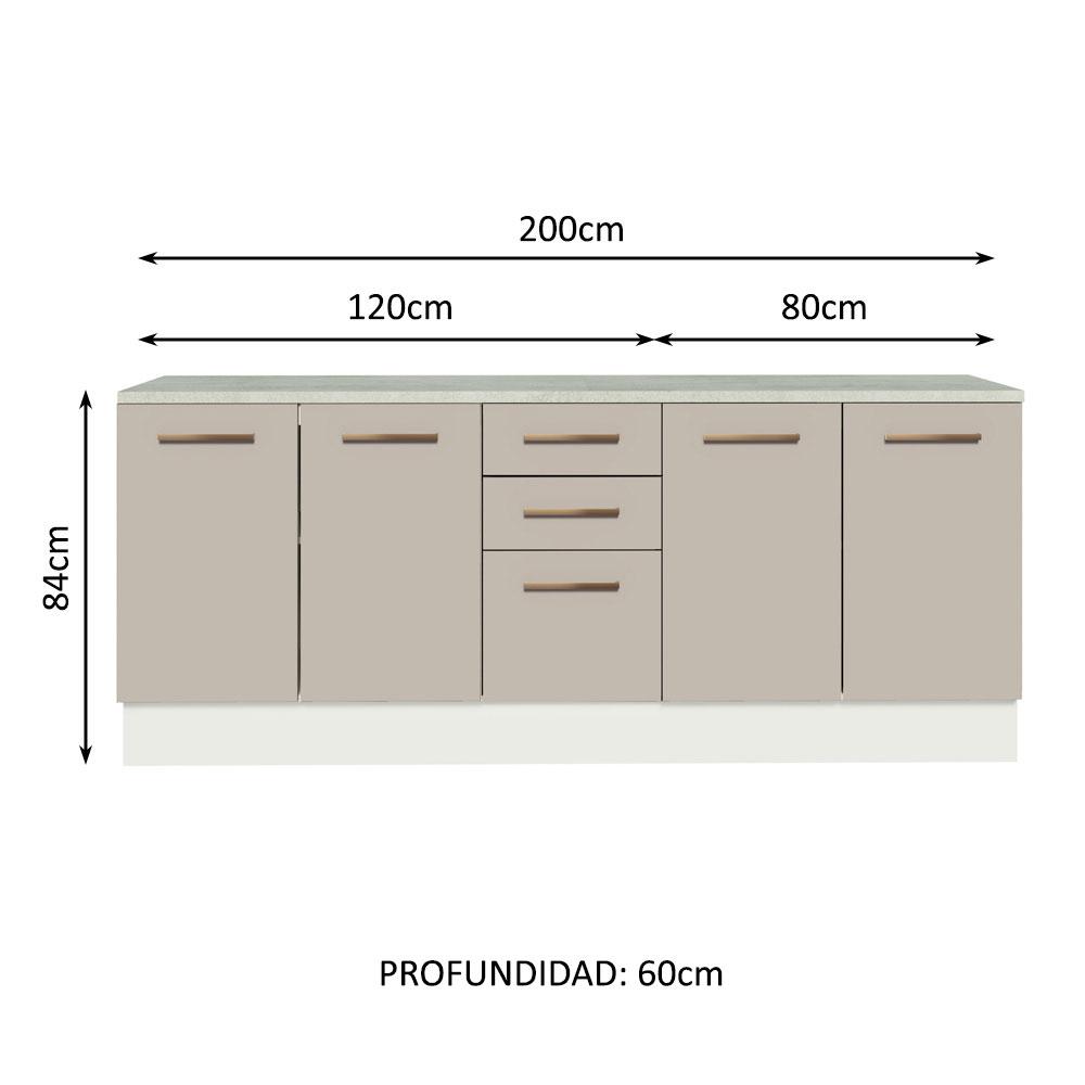 Foto 4 pulgar | Kit Gabinete Bajo Almacenamiento Garaje Madesa 200cm