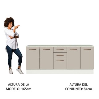 Foto 5 | Kit Gabinete Bajo Almacenamiento Garaje Madesa 200cm