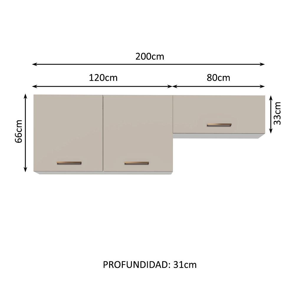 Foto 4 pulgar | Kit Gabinete Superior Almacenamiento Garaje Madesa 200cm