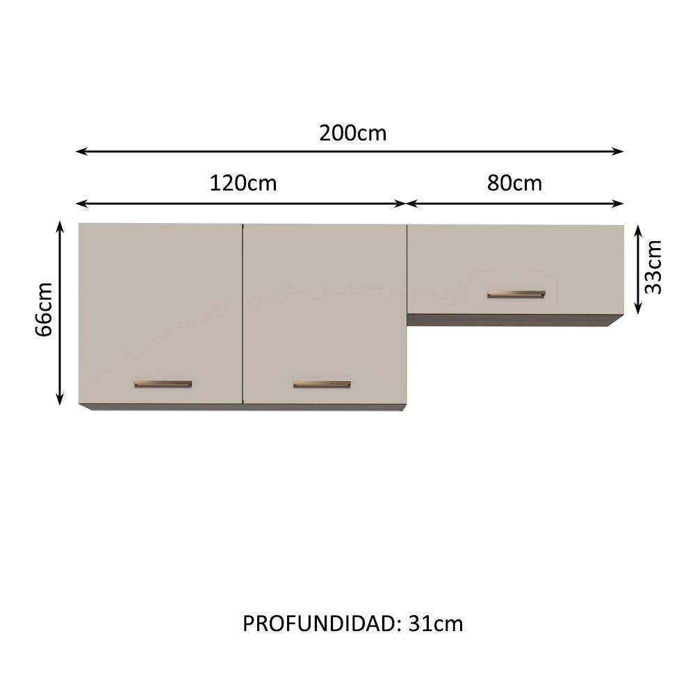 Foto 3 | Kit Gabinete Superior Almacenamiento Garaje Madesa 200cm