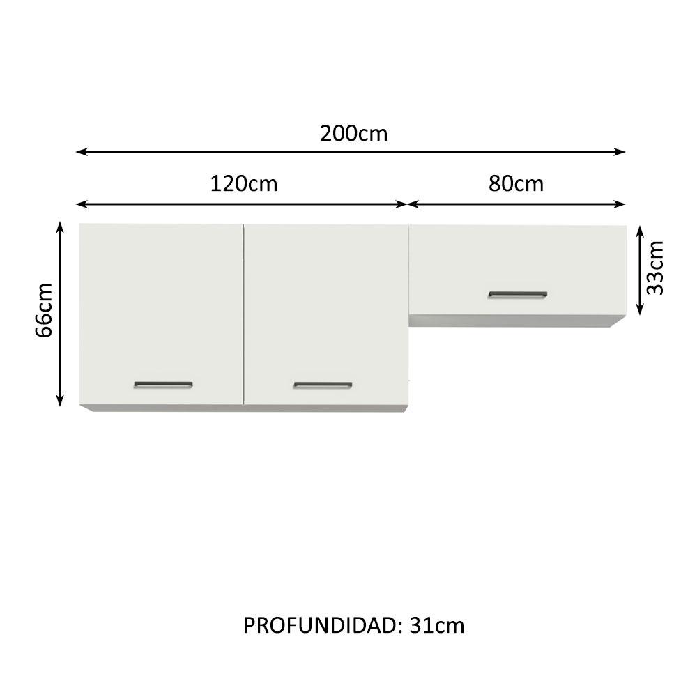 Foto 4 pulgar | Kit Gabinete Superior Almacenamiento Garaje Madesa 200cm