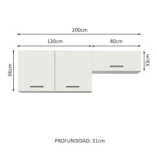 Foto 3 | Kit Gabinete Superior Almacenamiento Garaje Madesa 200cm