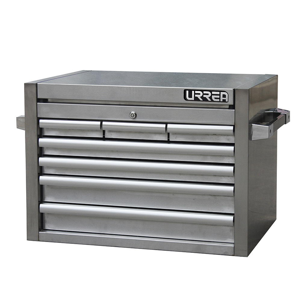 Gabinete Acero Inoxidable Superior 7 Gavetas 27'' Serie H Urrea