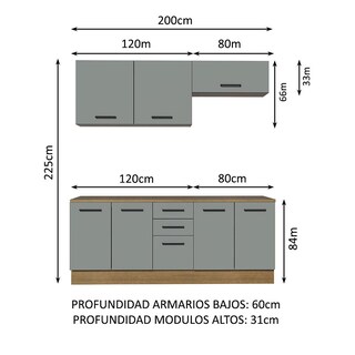 Foto 3 | Kit Mueble Para Garaje Multiuso Madesa Agata 200cm Mg 01