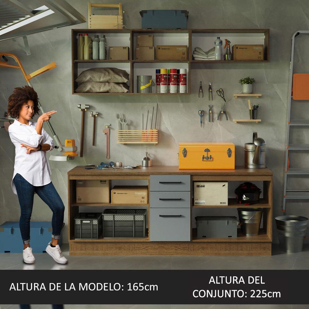 Foto 6 pulgar | Kit Mueble Para Garaje Multiuso Madesa Agata 200cm Mg 01