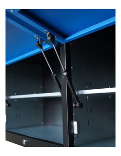Foto 4 | Gabinete De Acero Inoxidable Color Azul 15 Cajones Y 3 Gabinetes Superiores