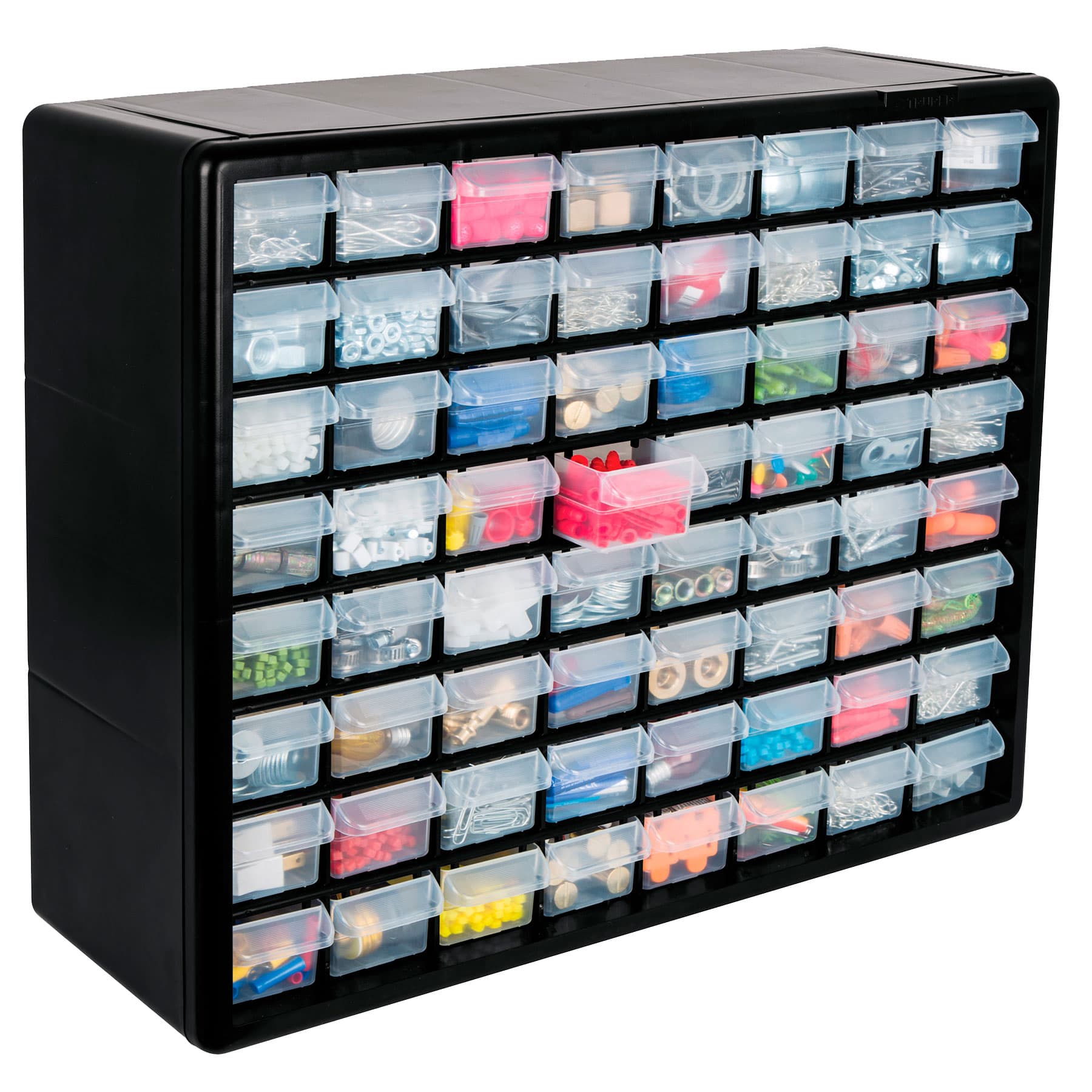 Organizador con 64 Compartimientos Truper 10895 color Negro