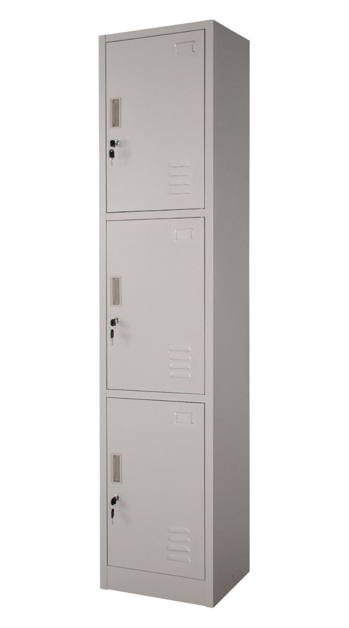 Foto 1 | Locker Metalico 3 Puertas Casilleros Oficina Gutstark Mkz-locker3puegri Gris