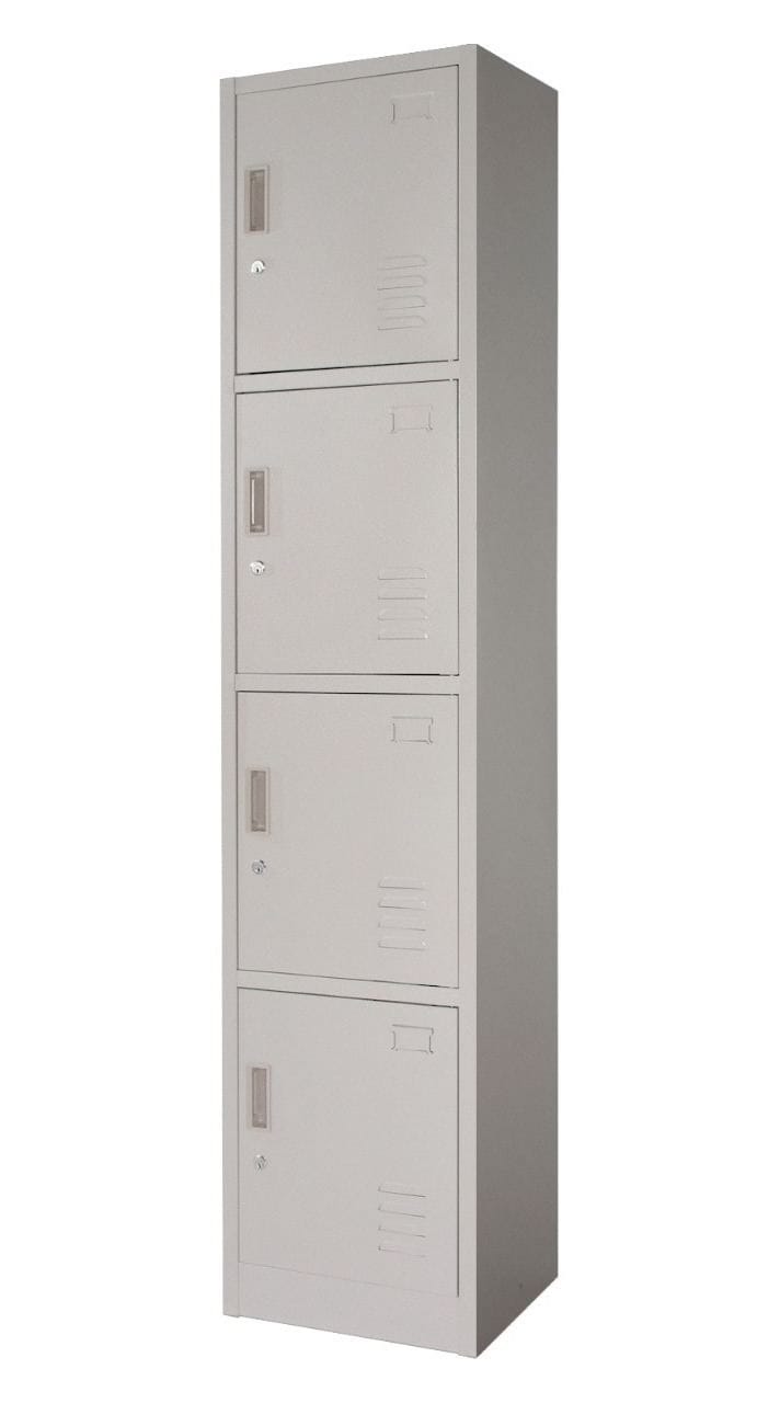 Locker Metalico 4 Puertas Casilleros Oficina Gutstark Mkz-locker4puegri Gris $2,399