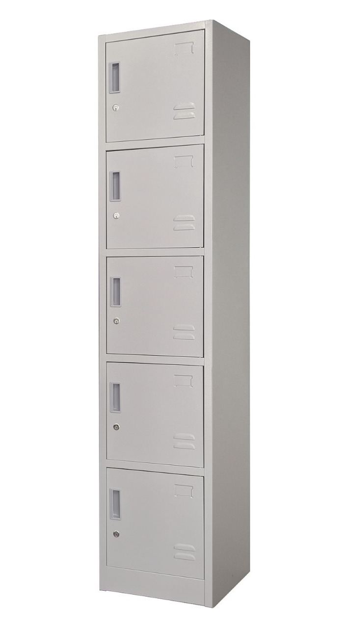 Locker Metalico 5 Puertas Casilleros Oficina Gutstark Mkz-locker5puegri Gris