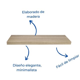 Foto 3 | Repisa Flotante Ellegance Houseware FS39027 color Marrón Minimalista