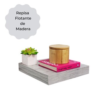 Foto 2 | Repisa de Madera Ellegance Houseware FS47827 color Gris Flotante Minimalista