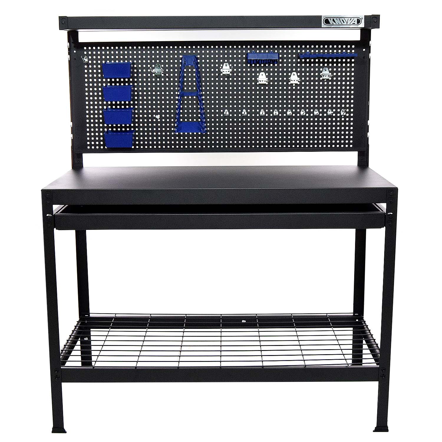 Foto 2 | Mesa de Trabajo Multiusos KNOVA KN WB-48A color Negro Metálica para Taller 122 X 56 X 150 CM