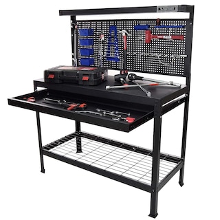 Foto 5 | Mesa de Trabajo Multiusos KNOVA KN WB-48A color Negro Metálica para Taller 122 X 56 X 150 CM