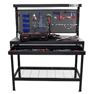 Foto 6 | Mesa de Trabajo Multiusos KNOVA KN WB-48A color Negro Metálica para Taller 122 X 56 X 150 CM