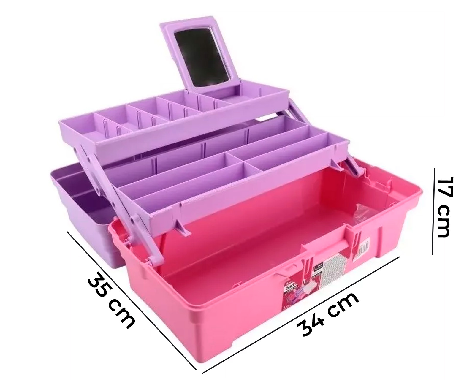 Foto 3 pulgar | Caja Organizadora Santul 6239 color Rosa 3 Compartimientos