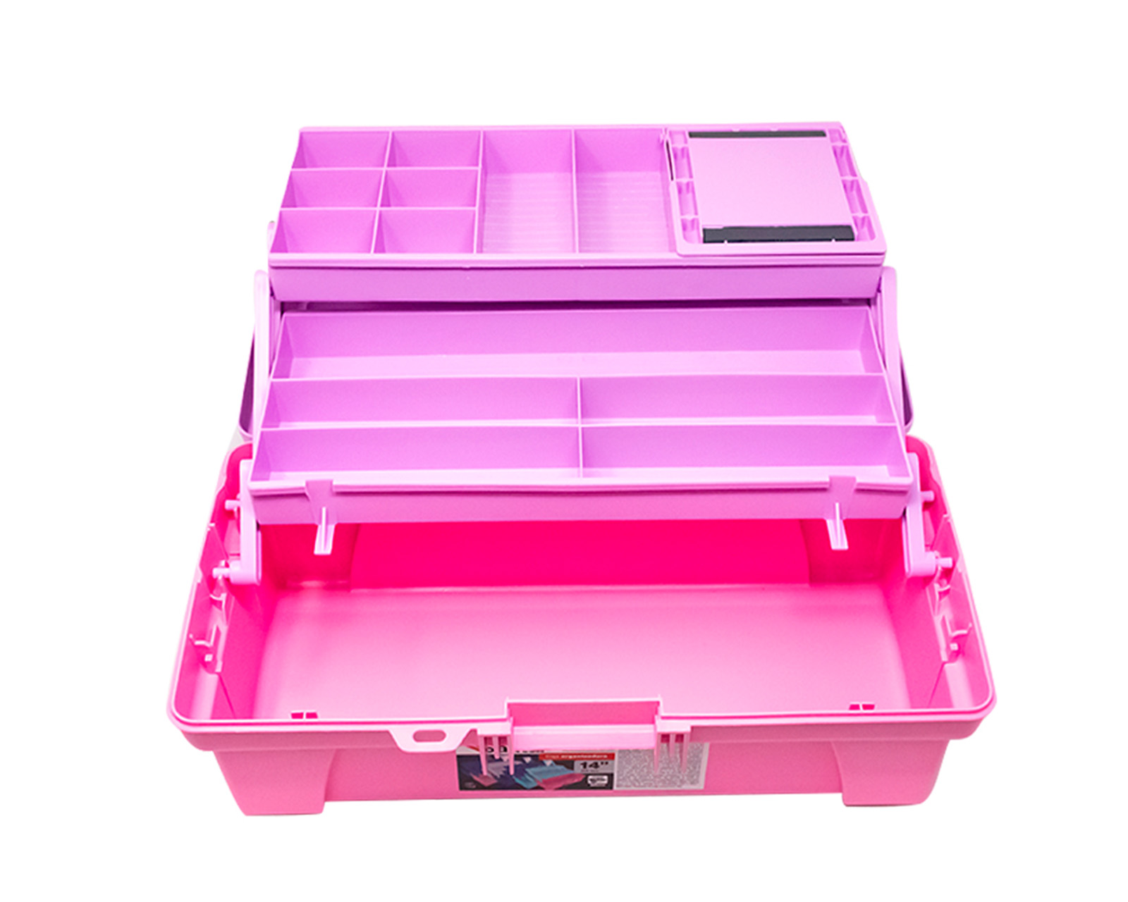 Foto 4 pulgar | Caja Organizadora Santul 6239 color Rosa 3 Compartimientos