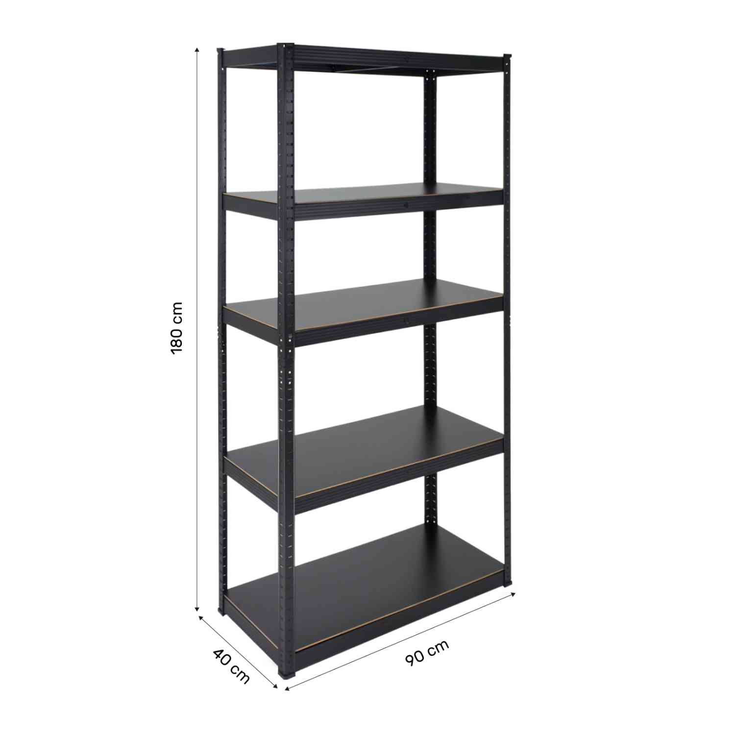 Foto 4 pulgar | Estante Anaquel Rack Repisas 5 Niveles Metálico 180x39x89 Cm color Negro