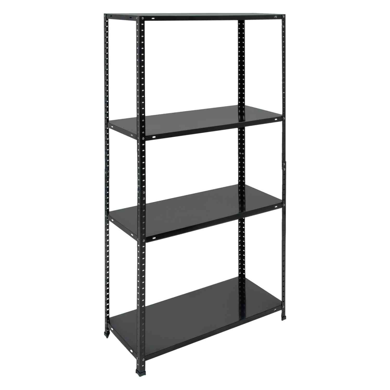 Anaquel Metalico Industrial 4 Niveles color Negro Rack & Pack