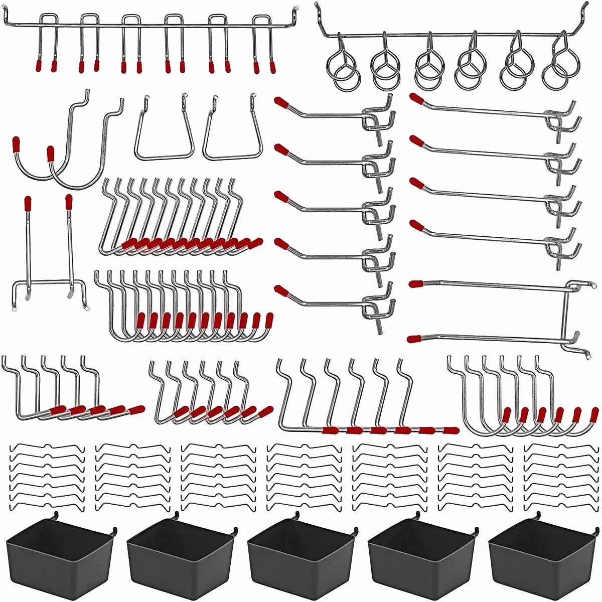 Foto 2 pulgar | Kit Metálicos Tablero Ganchos Clavijas Para Herramientas 114 Pcs Eo Safe Imports Esi-6980 Multicolor