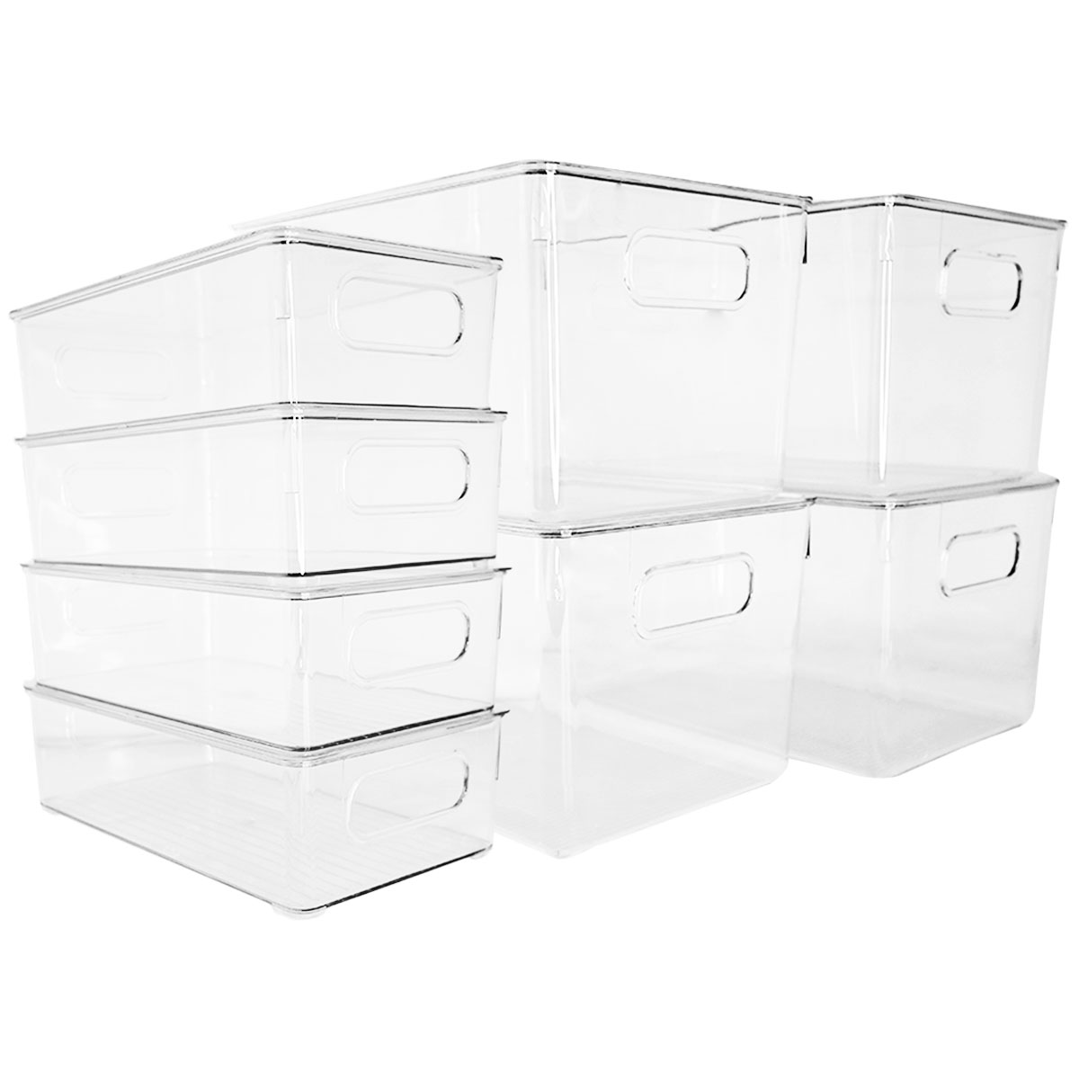 Foto 4 | Juego de 8 Organizadores Brandtrendy 7502287469929 Transparentes para Refrigerador con Tapa