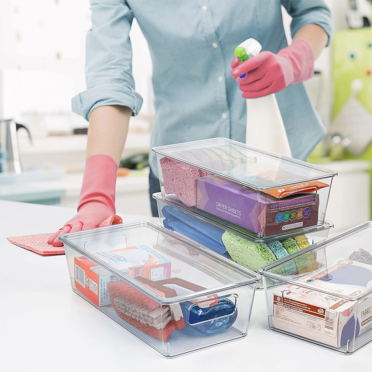Foto 8 pulgar | Juego de 8 Organizadores Brandtrendy 7502287469929 Transparentes para Refrigerador con Tapa