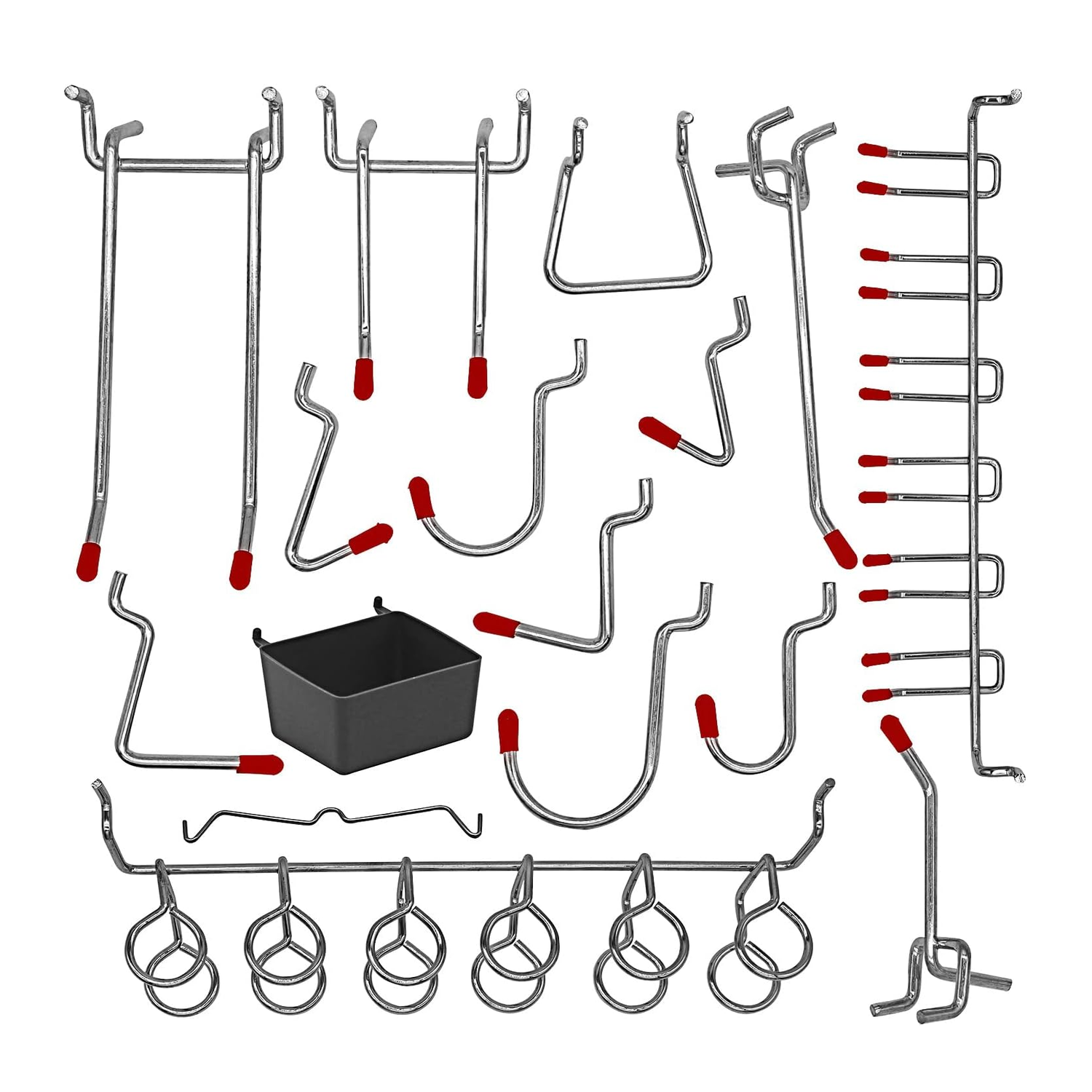 Foto 6 pulgar | Tablero Metálico Belug Ganchos Clavijas para Herramientas 114 Pcs