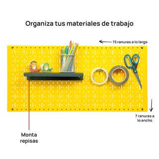 Foto 2 | Tablero Organizador Kampek 80 x 38 cm color Amarillo