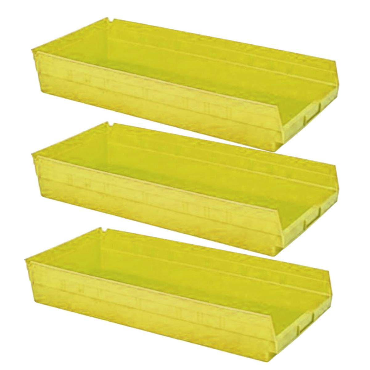 Contenedor De Plástico Pequeño Ventdepot Mxdtr-003 3 Piezas Amarillo