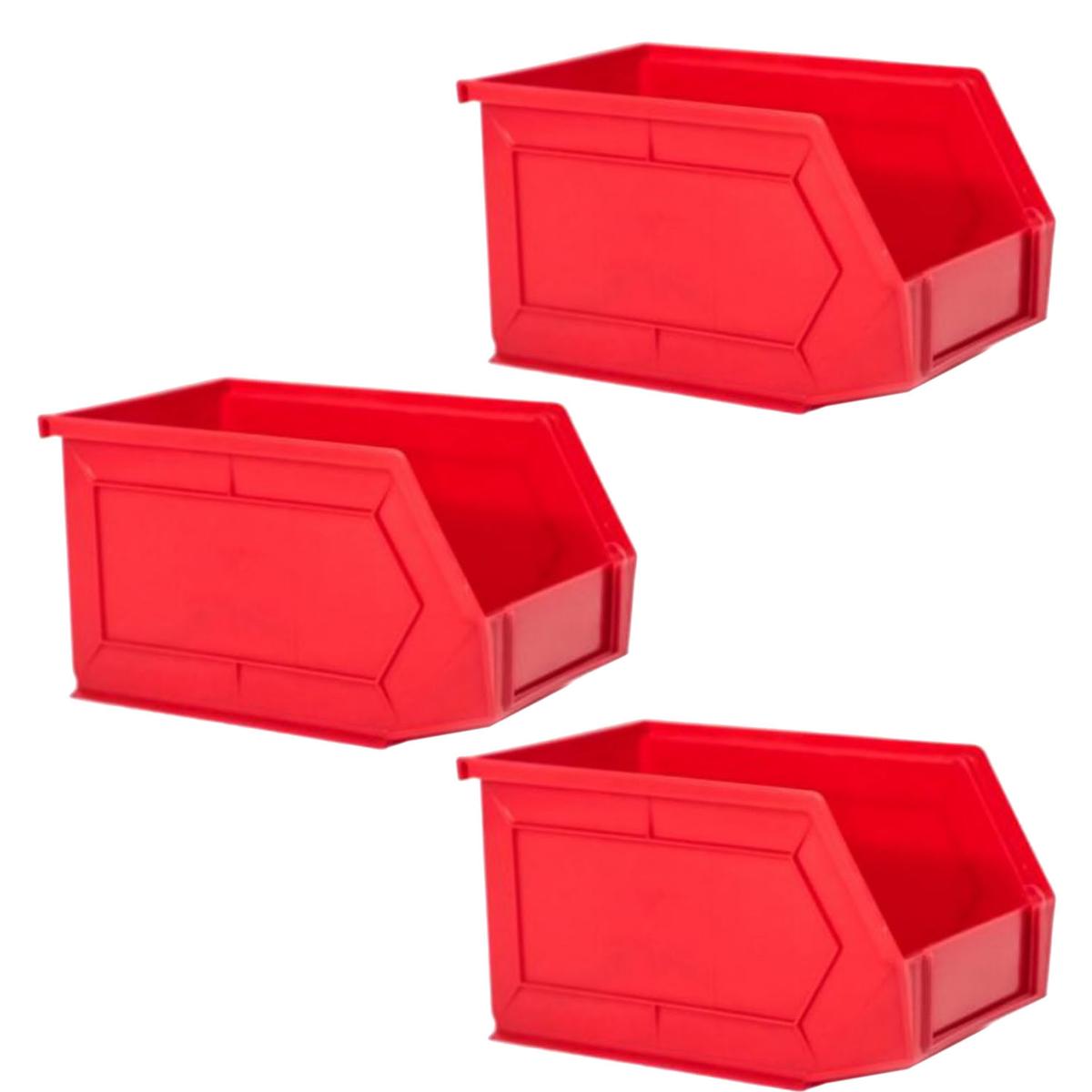 Contenedor de Plástico Pequeño Ventdepot Mxwef-012 3 Piezas Rojo