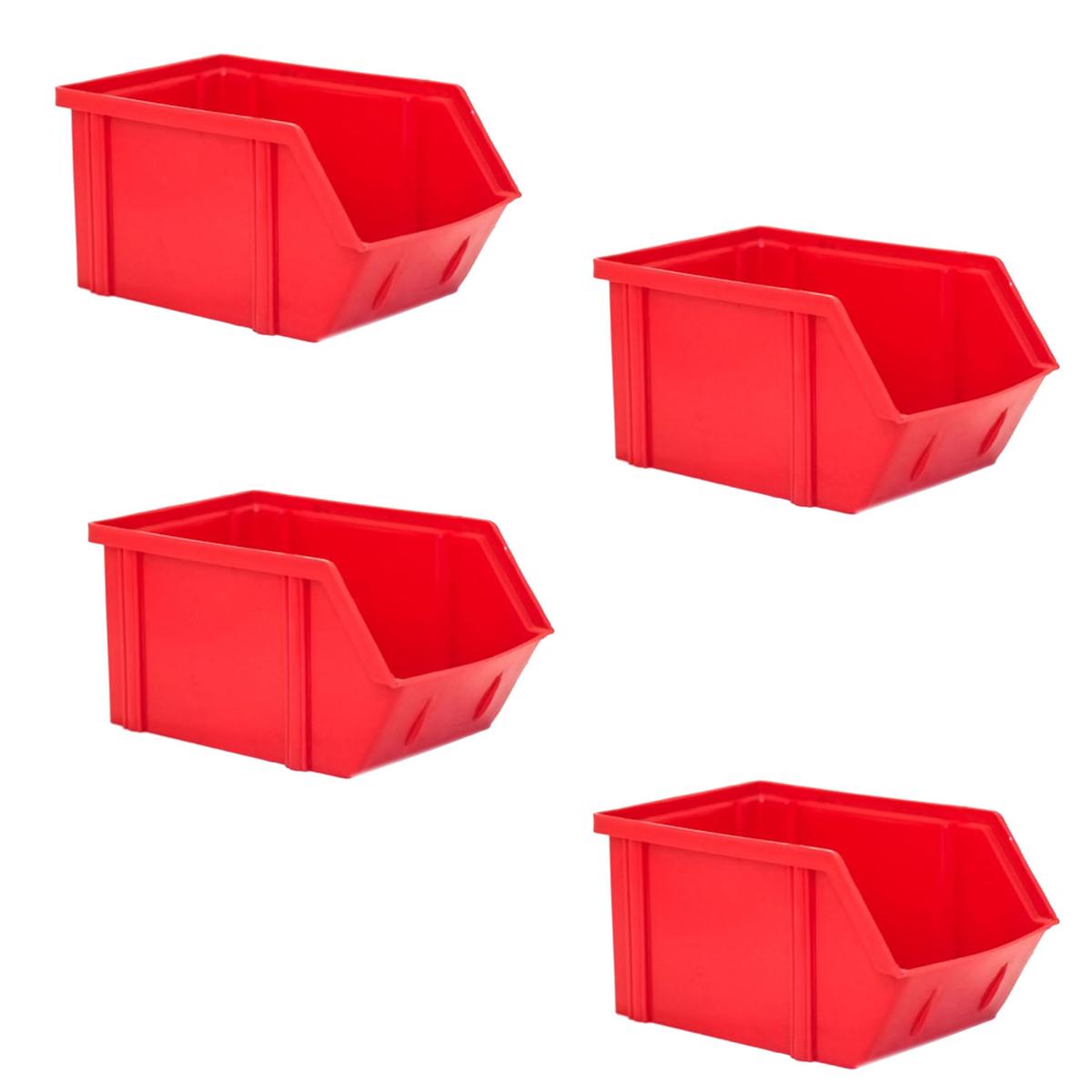 Contenedores Para Poner Cosas Ventdepot Mxmfc-013 4 Piezas Rojo