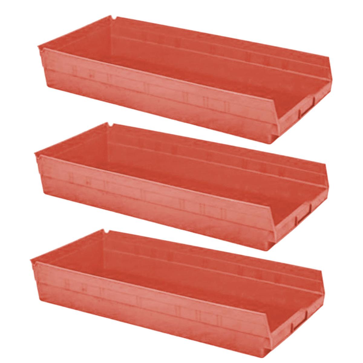 Organizador de Plástico Ventdepot Mxdtr-012 3 Piezas Rojo