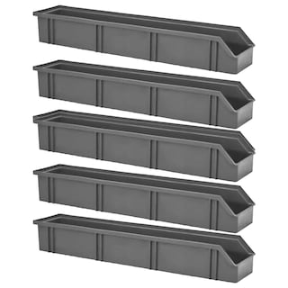 Foto 1 | Contenedor De Plástico Apilable Ventdepot Mxure-032 5 Piezas Gris