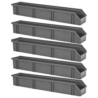 Foto 2 | Contenedor De Plástico Apilable Ventdepot Mxure-032 5 Piezas Gris