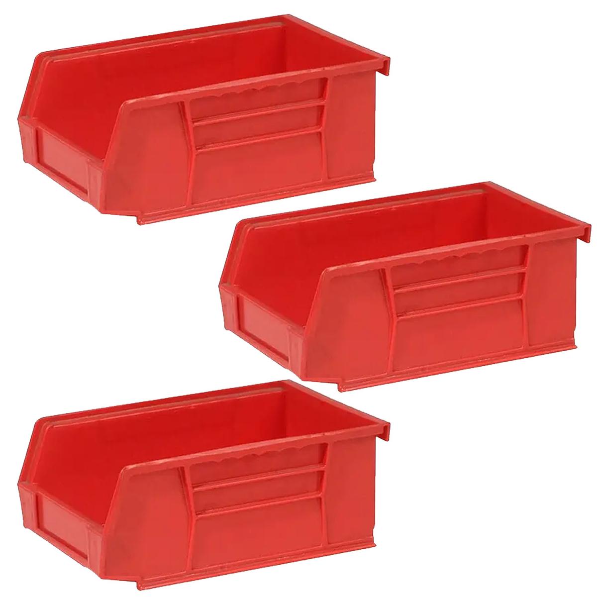 Organizador de Plástico Ventdepot 3 Piezas Rojo