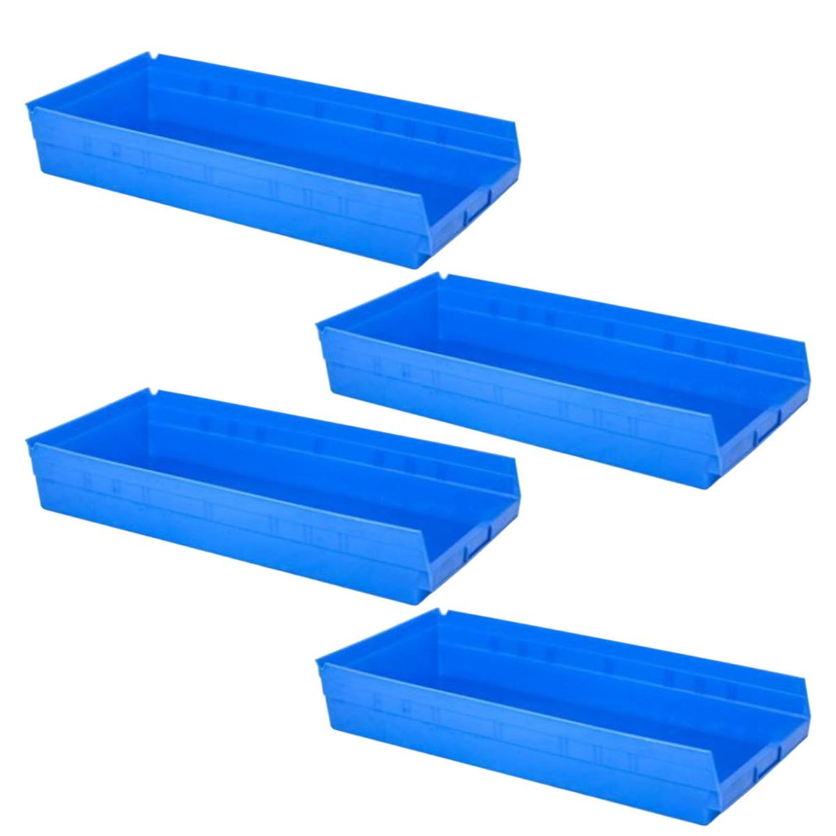 Organizador de Plástico Resistente Ventdepot 4 Piezas Azul