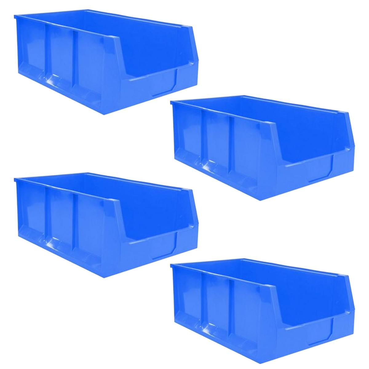 Contenedor de Plástico Ventdepot Mxdwy-022 4 Piezas Azul