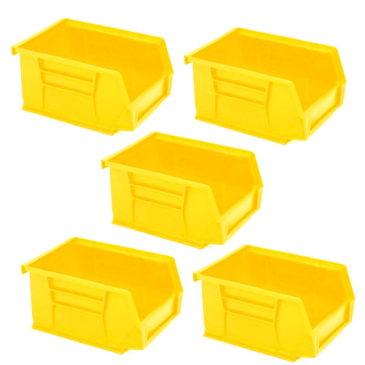 Foto 2 pulgar | Contenedor de Plástico Apilable Ventdepot Mxpas-005 5 Piezas Amarillo