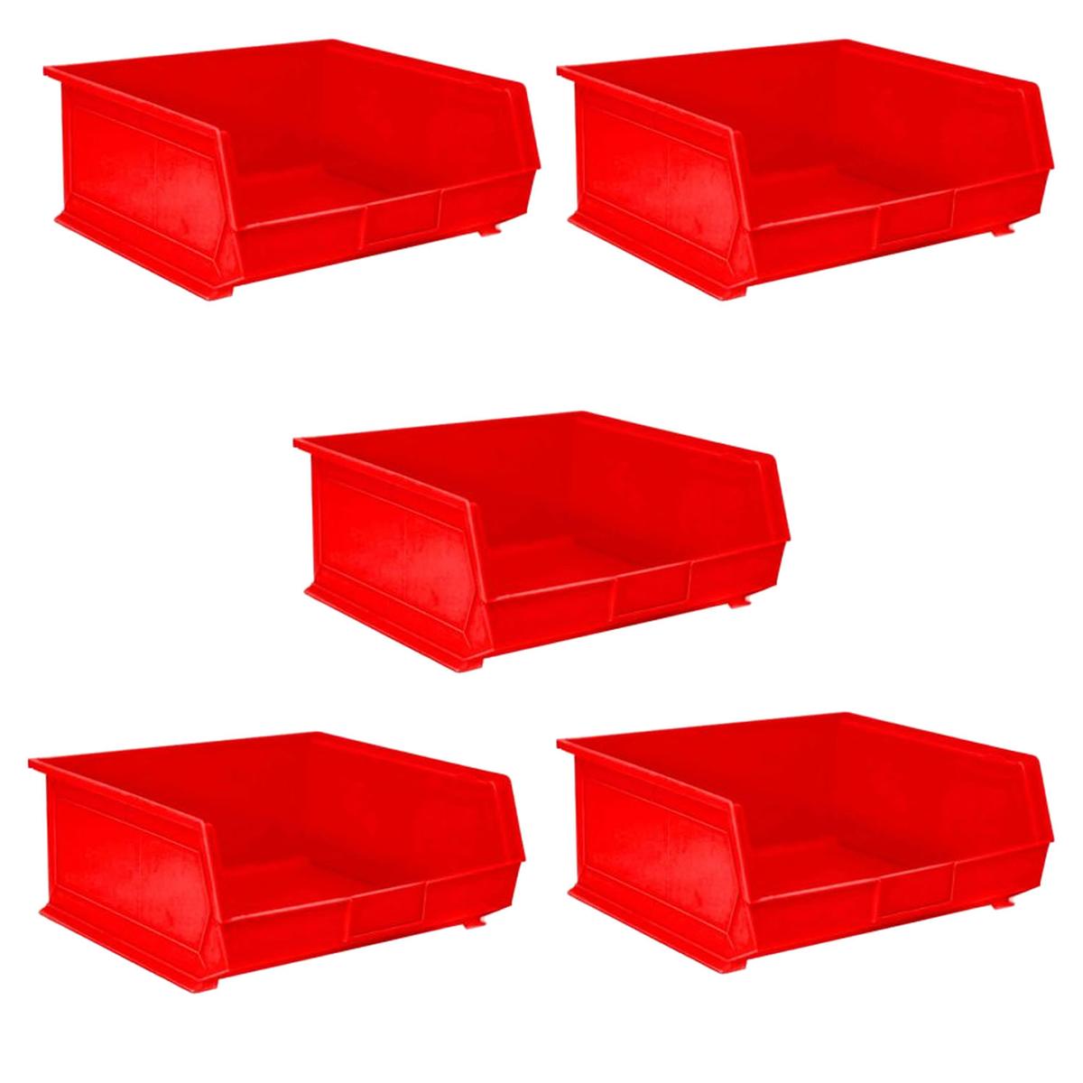 Organizador de Plástico Ventdepot Mxwpp-014 5 Piezas Rojo