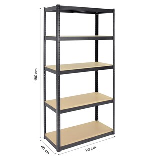 Foto 5 | Estante Anaquel Rack Repisas 5 Niveles Metalico 180x39x89 Cm
