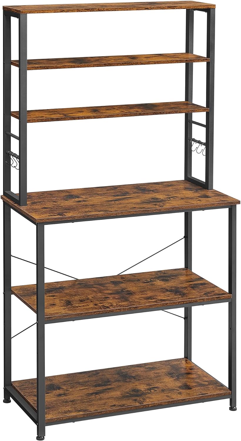 Estante De Cocina Vasagle Con 6 Niveles Rústico Marrón/negro $2,889