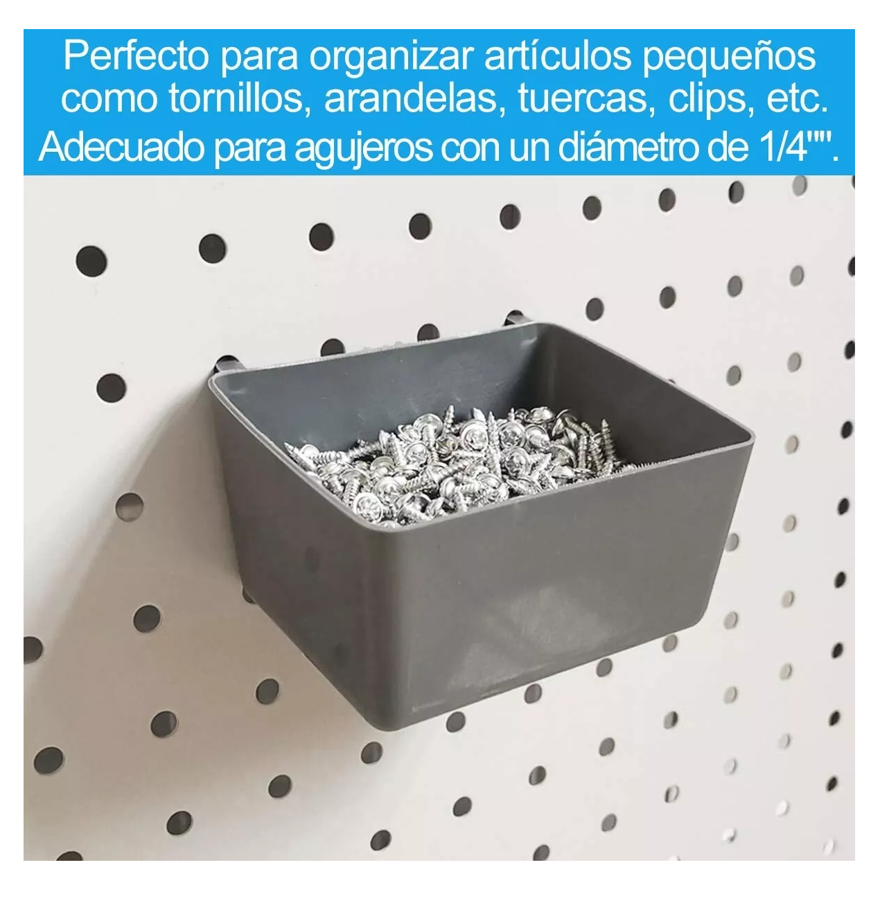 Foto 4 pulgar | Juego de Ganchos para Tablero Perforado Exhibidor en Plata 80 Pzs