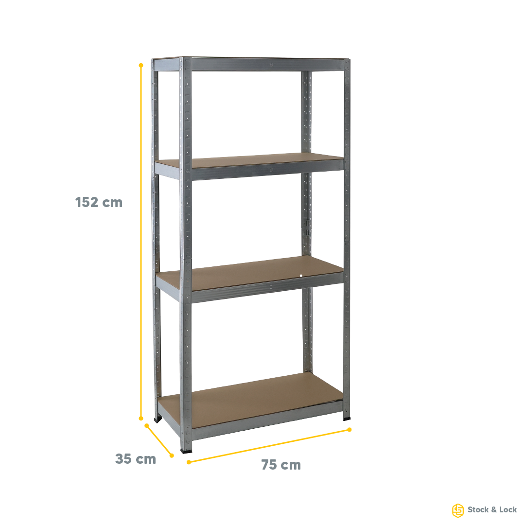 Foto 8 | Estante Organizador Stock & Lock 4 Niveles Gris