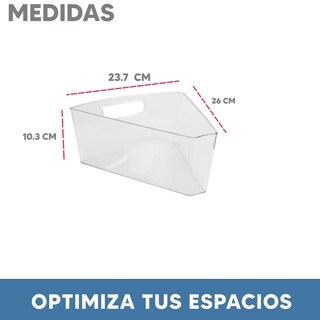 Foto 2 | Set 4 Cestas Triangulares Jauz Improvement Transparente