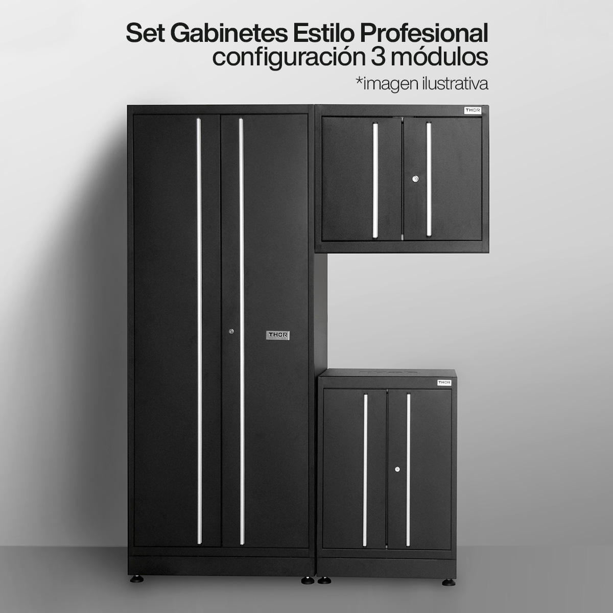 Foto 7 pulgar | Set de Gabinetes Profesional 4 Modulos Thor Kitchen Acero